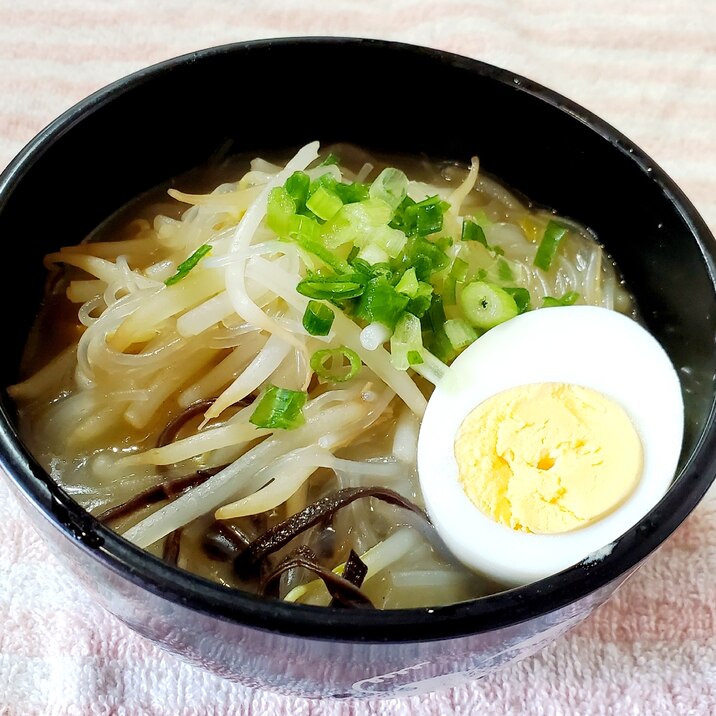 ラーメンスープで☆もやし春雨